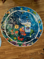 Round Baby Blue  Water Play Mat 100 x100