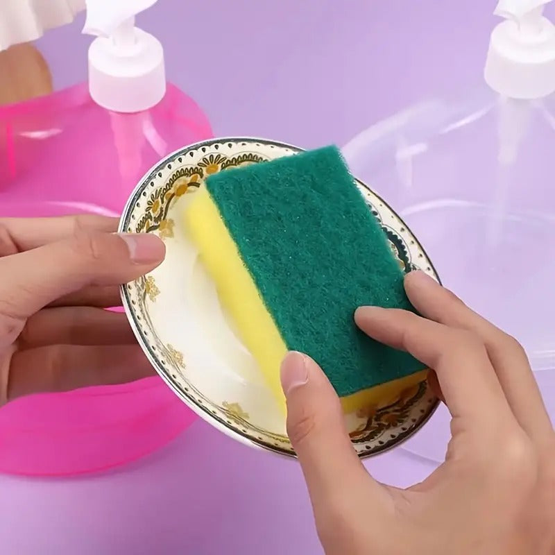 2 in 1 Liquid Soap Dispenser With Scrubber Sponge