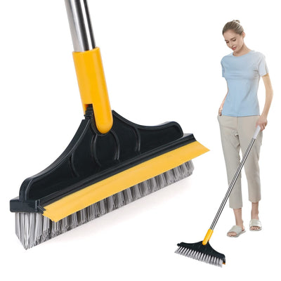 2-in-1 Bathroom Cleaning Brush with Floor Scrubber