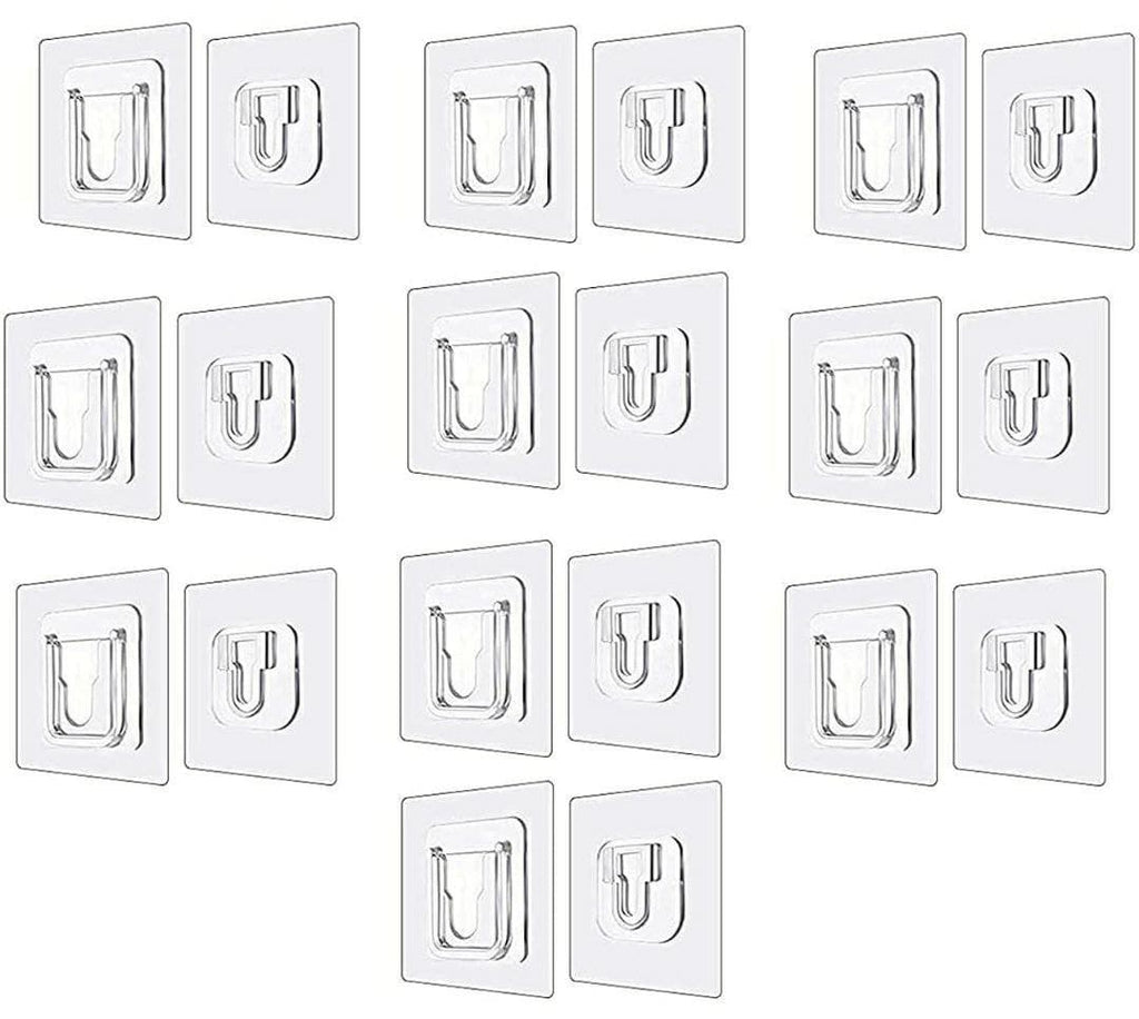 Adhesive Plastic MaleFemale Wall Sticker Hooks