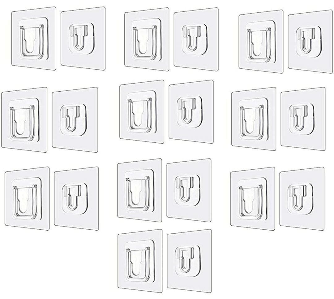 Adhesive Plastic MaleFemale Wall Sticker Hooks