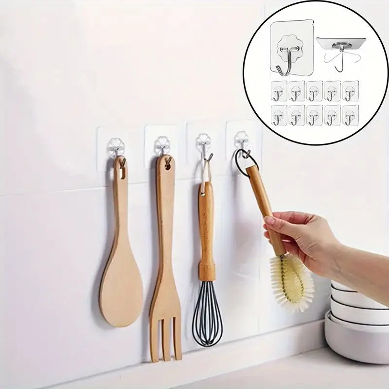 Adhesive Flower Hooks for Wall Without Drilling