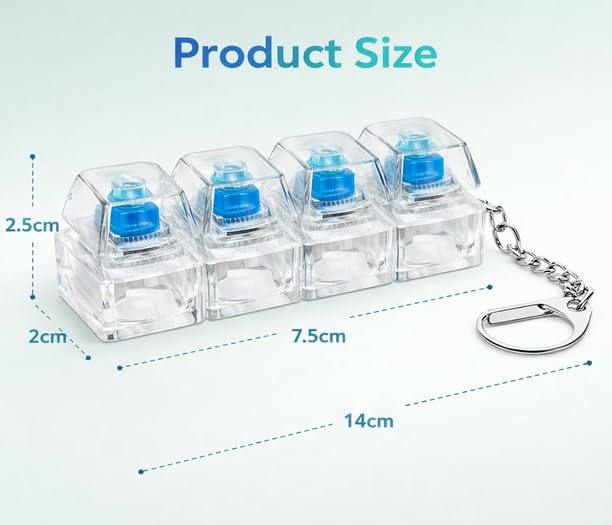 Keyboard Fidget Keychain