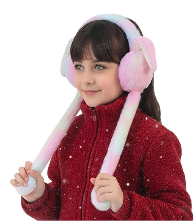 Winter Bunny Ear Earmuffs Moving Ear Chu Chu