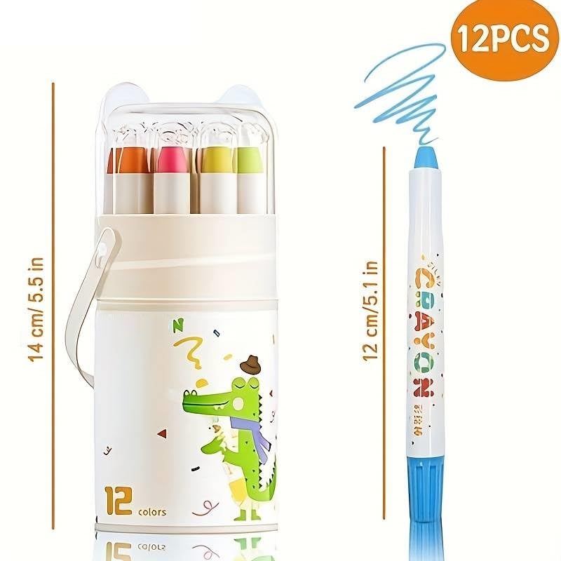 12 Color Washable Twistable Crayons Set