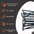 100pcs Heavy-Duty Self-Locking Nylon Cable Ties - UV-Resistant, High-Strength