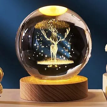 3D Galaxy Crystal Ball Night Lamp