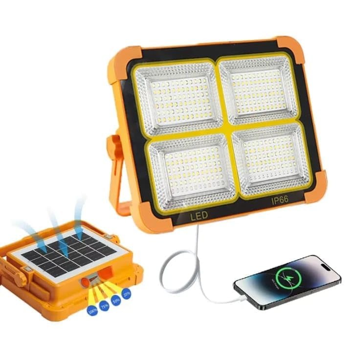200W Solar Powered Portable LED Flood Light
