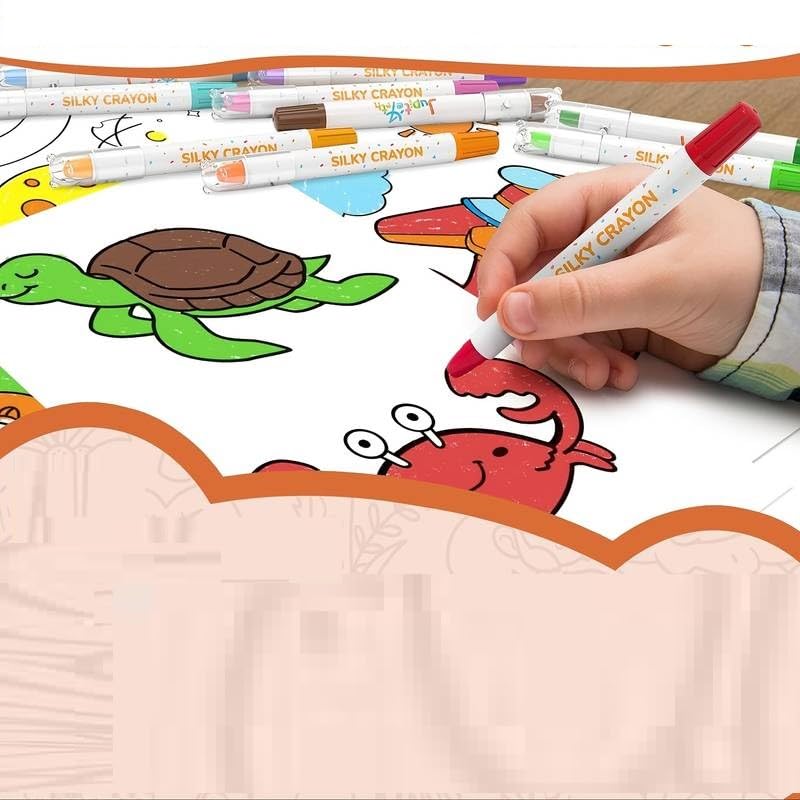 12 Color Washable Twistable Crayons Set