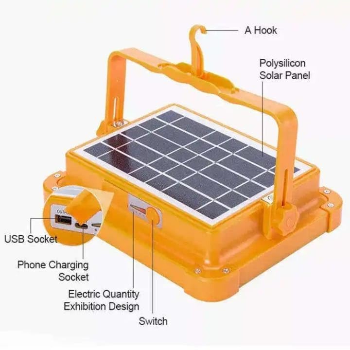 200W Solar Powered Portable LED Flood Light