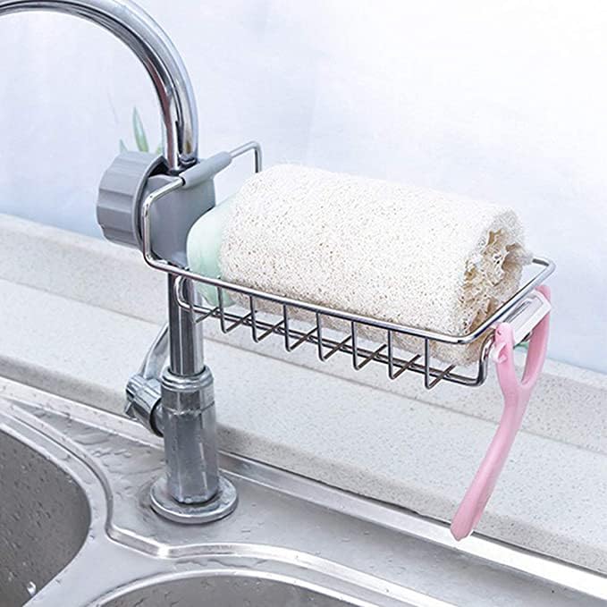 Stainless Steel Faucet Rack Holder For Kitchen Sink