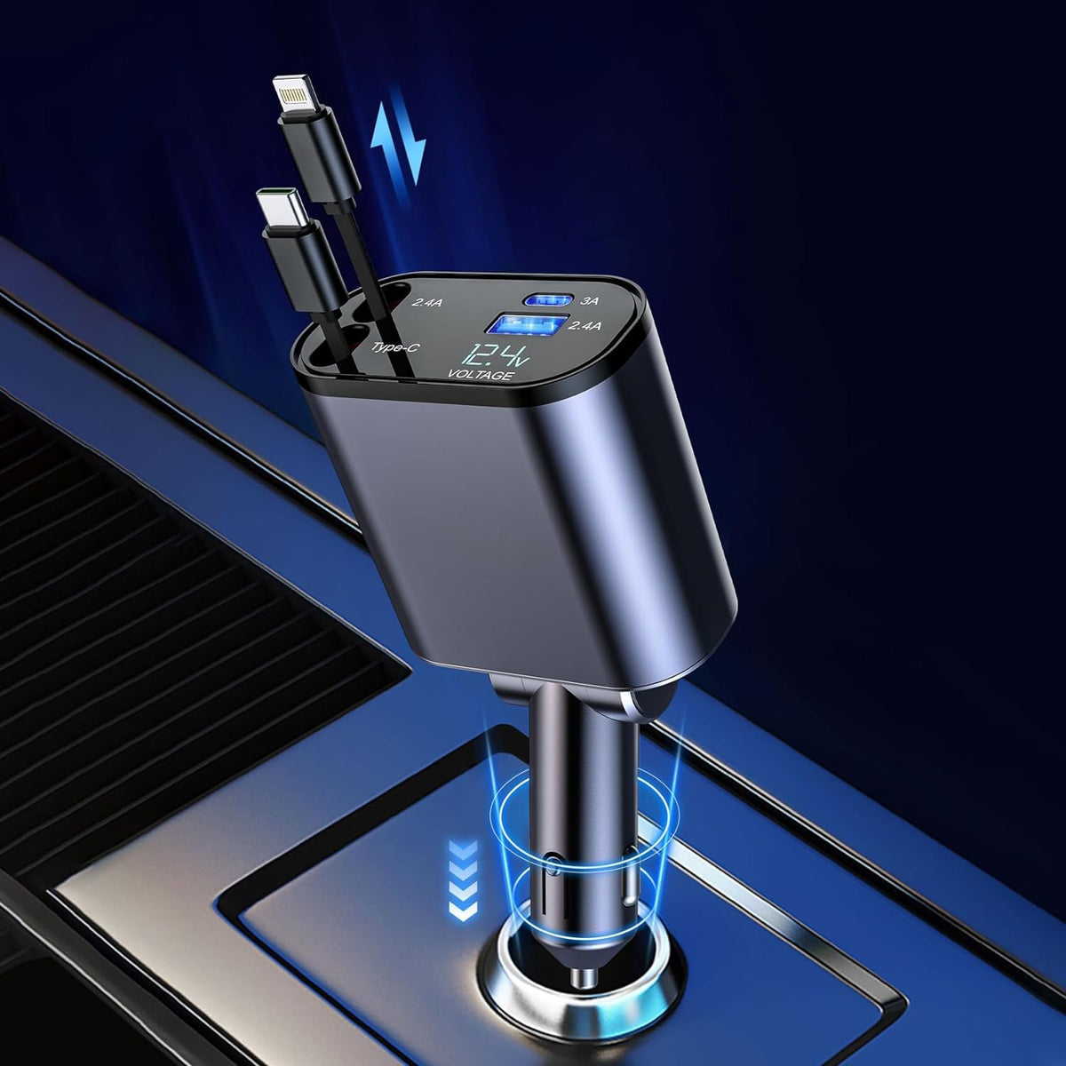 100W 4 in 1 Super Fast Charge Car Phone Charger