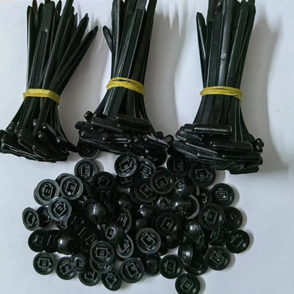 100pcs Heavy-Duty Self-Locking Nylon Cable Ties - UV-Resistant, High-Strength