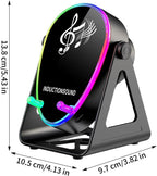 Induction Speaker for Mobile Phones - 180 Degree Rotation, Stereo Sound with Light