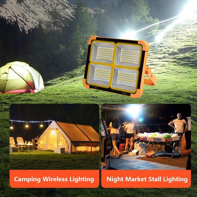 200W Solar Powered Portable LED Flood Light