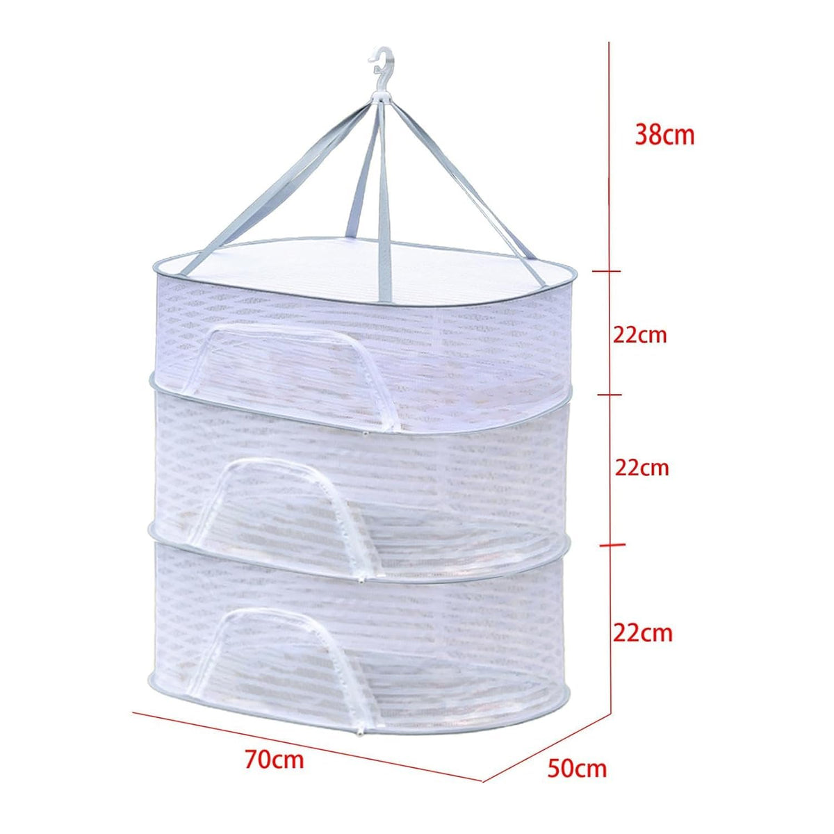3-Layer Hanging Mesh Drying Rack