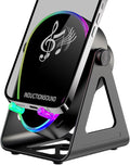 Induction Speaker for Mobile Phones - 180 Degree Rotation, Stereo Sound with Light