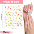 Mini Flower Nail Art Stickers 30 Sheet