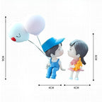 Cute Couple Car Dashboard Showpiece with Balloon
