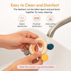 Silicone & Wooden Baby Teether