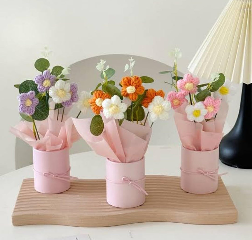 Artificial Crochet Flower Bouquet