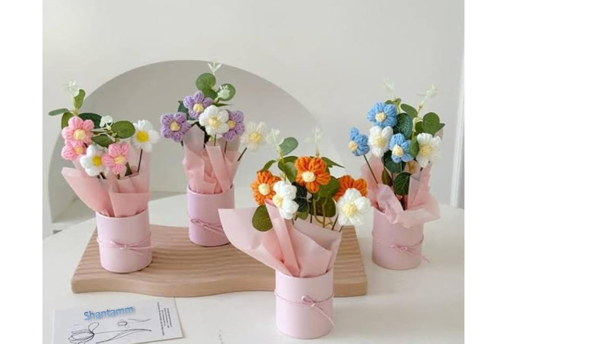 Artificial Crochet Flower Bouquet