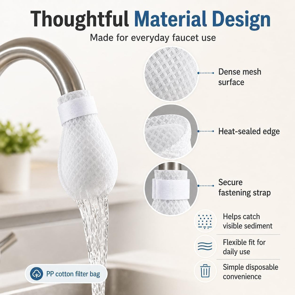 Faucet Water Filter Cotton Bags