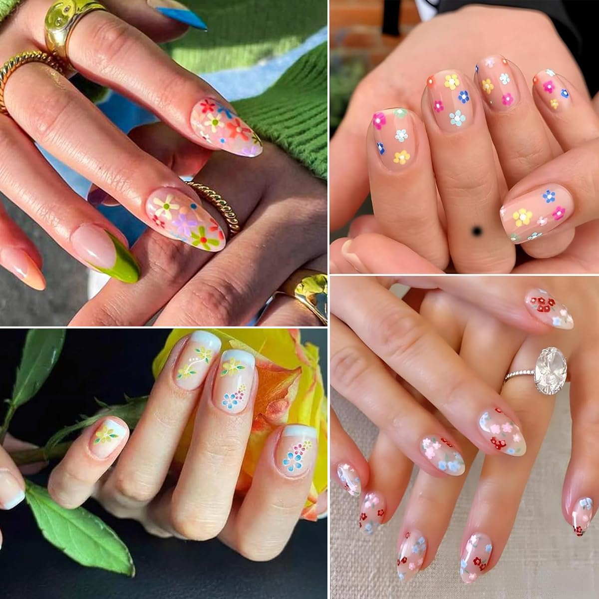 Mini Flower Nail Art Stickers 30 Sheet