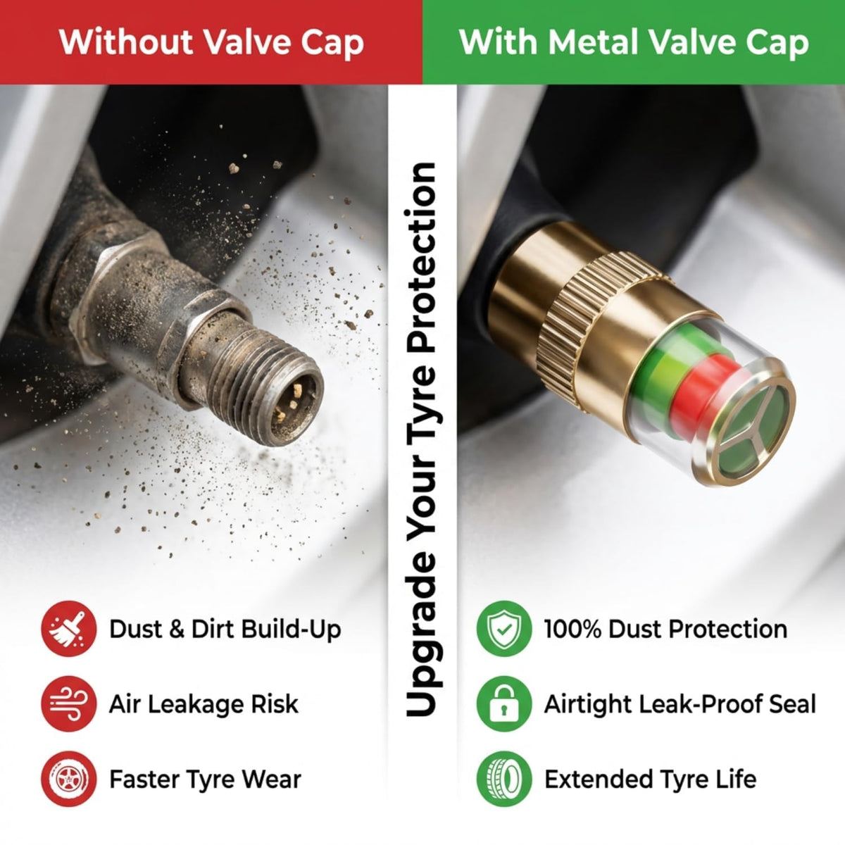 Car Tyre Pressure Indicator Valve