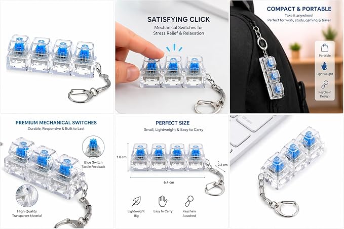 Keyboard Fidget Keychain