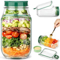Portable Salad Jar with Side Opening