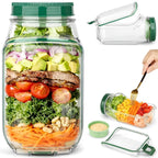 Portable Salad Jar with Side Opening