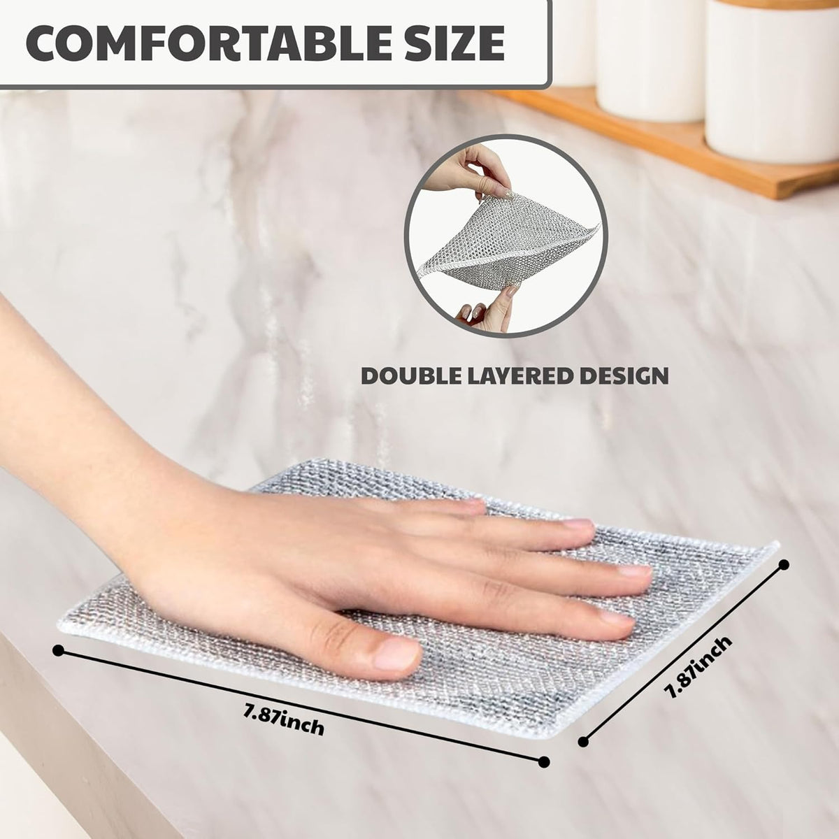 Non Scratch Wire Dish Cloth Double layer