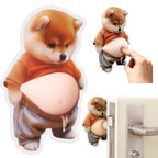 3D Cute Dog Door Stopper Wall Protector