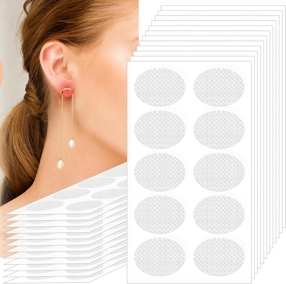 Ear lobe support for earrings