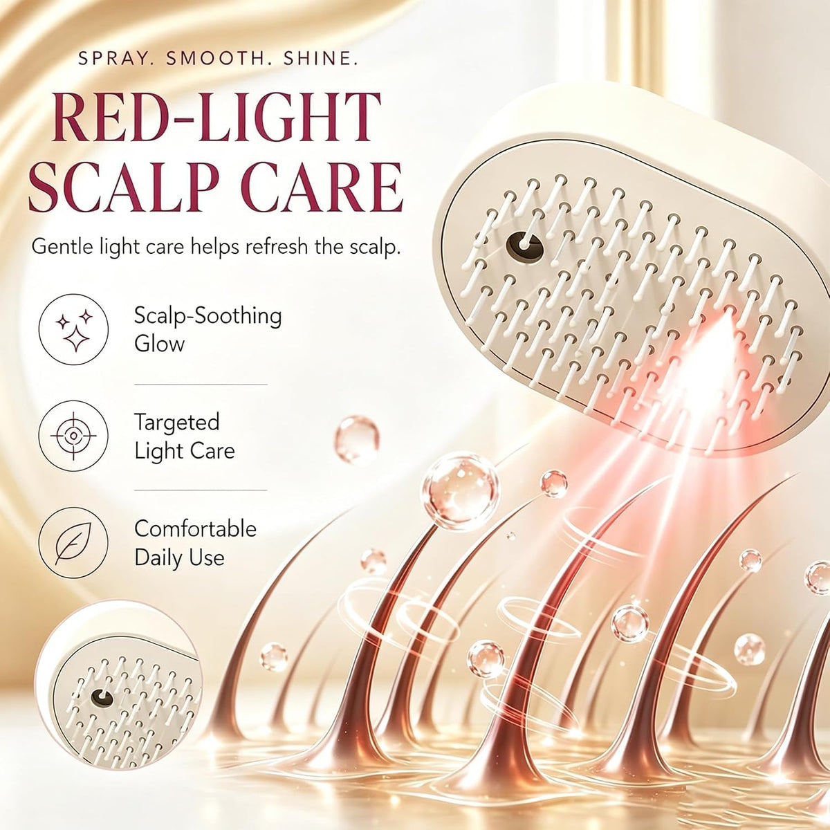 Steam Hair Brush Handheld