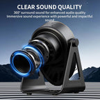 Induction Speaker for Mobile Phones - 180 Degree Rotation, Stereo Sound with Light