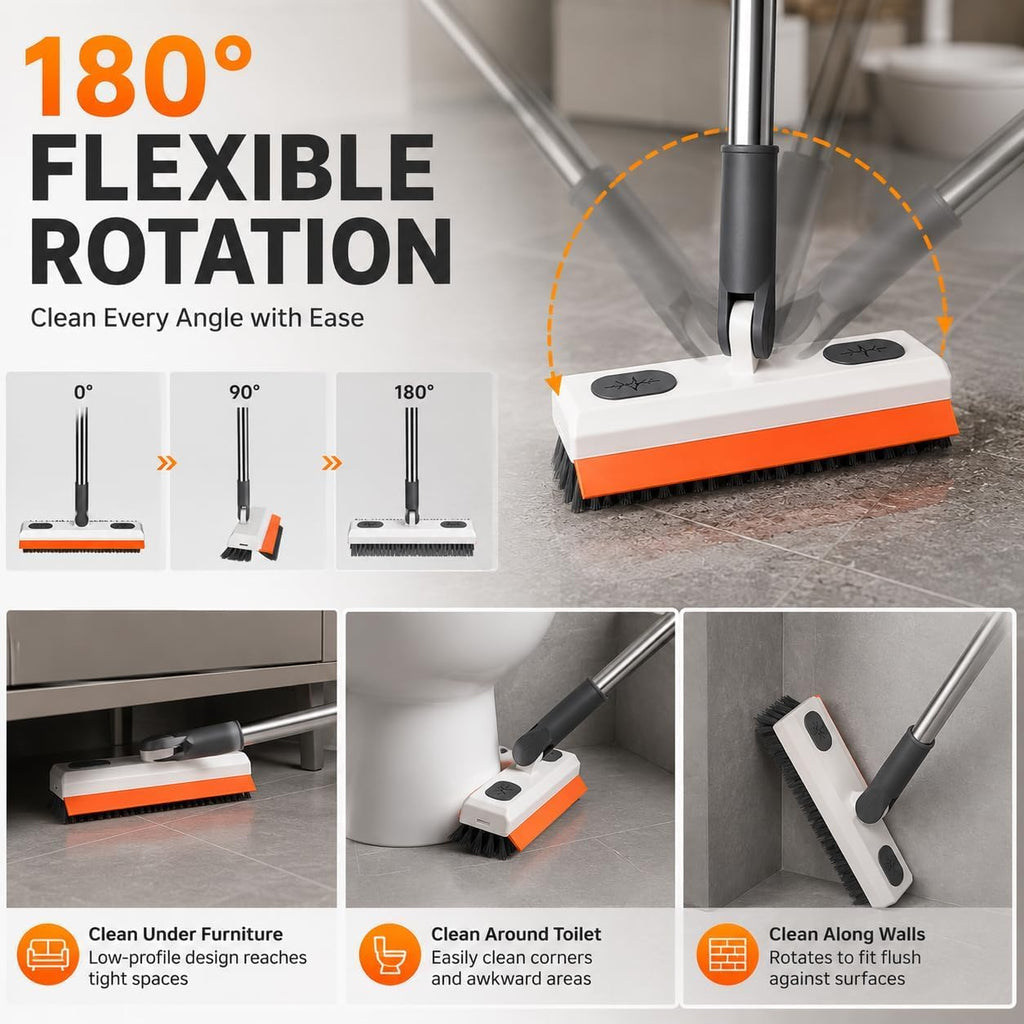3 In 1 bathroom Scrub Mop Orange