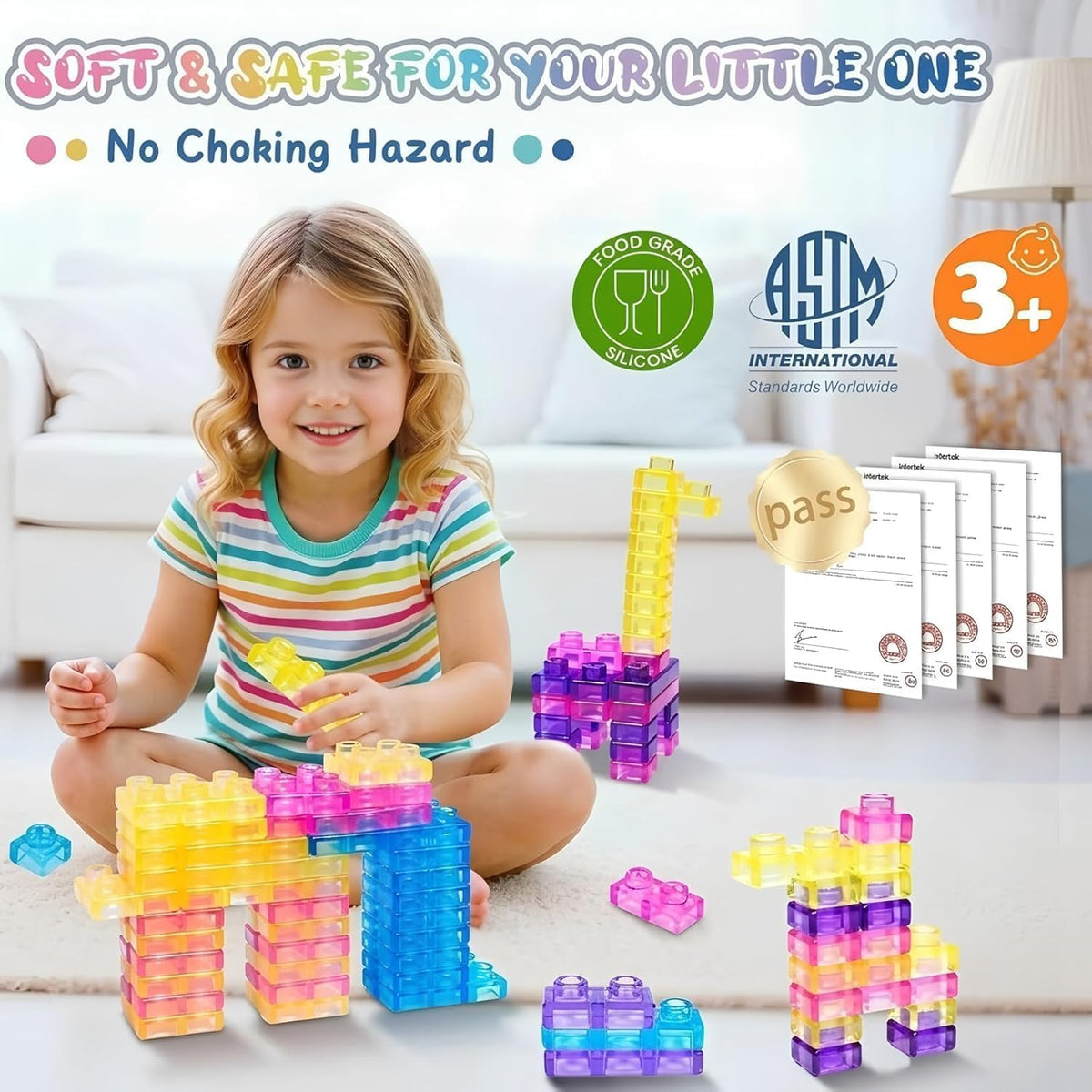 24 Pcs Soft Magic Gummy Building Blocks