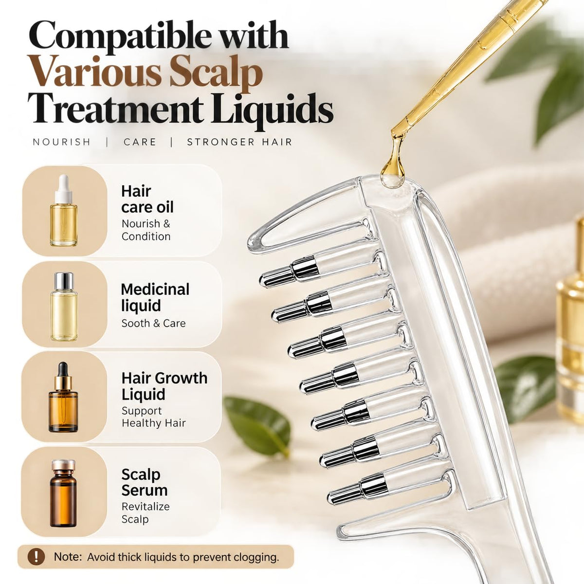 Hair Oil Applicator Comb