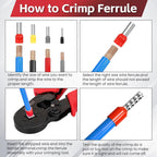 Ferrule Crimping Tool Kit with 1200PCS