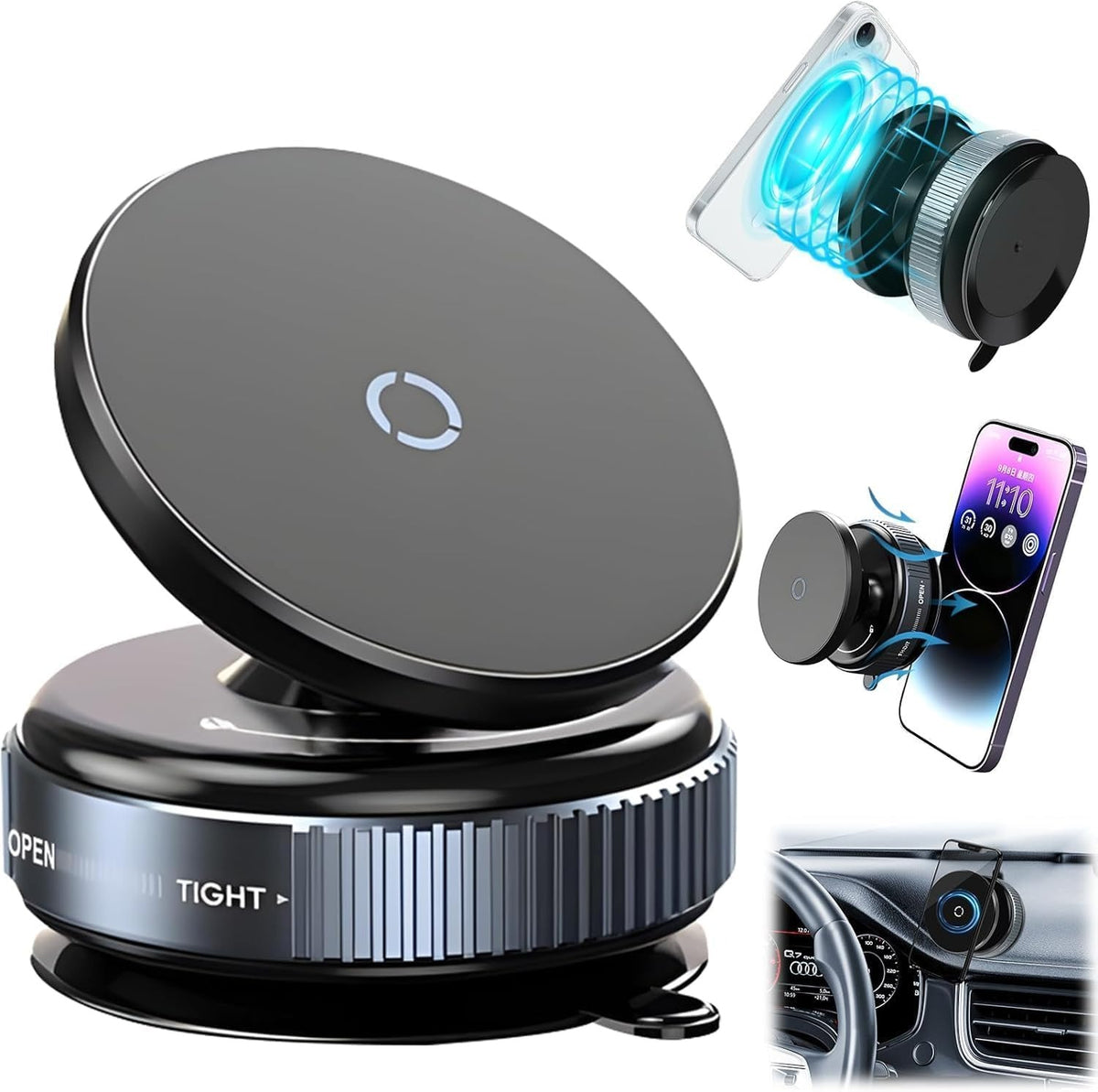 360° Vaccum Magnetic car Phones Holder