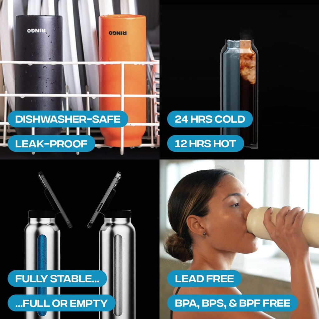 Stainless Steel Magsafe  Water Bottle With Magnetic Phone Tripod