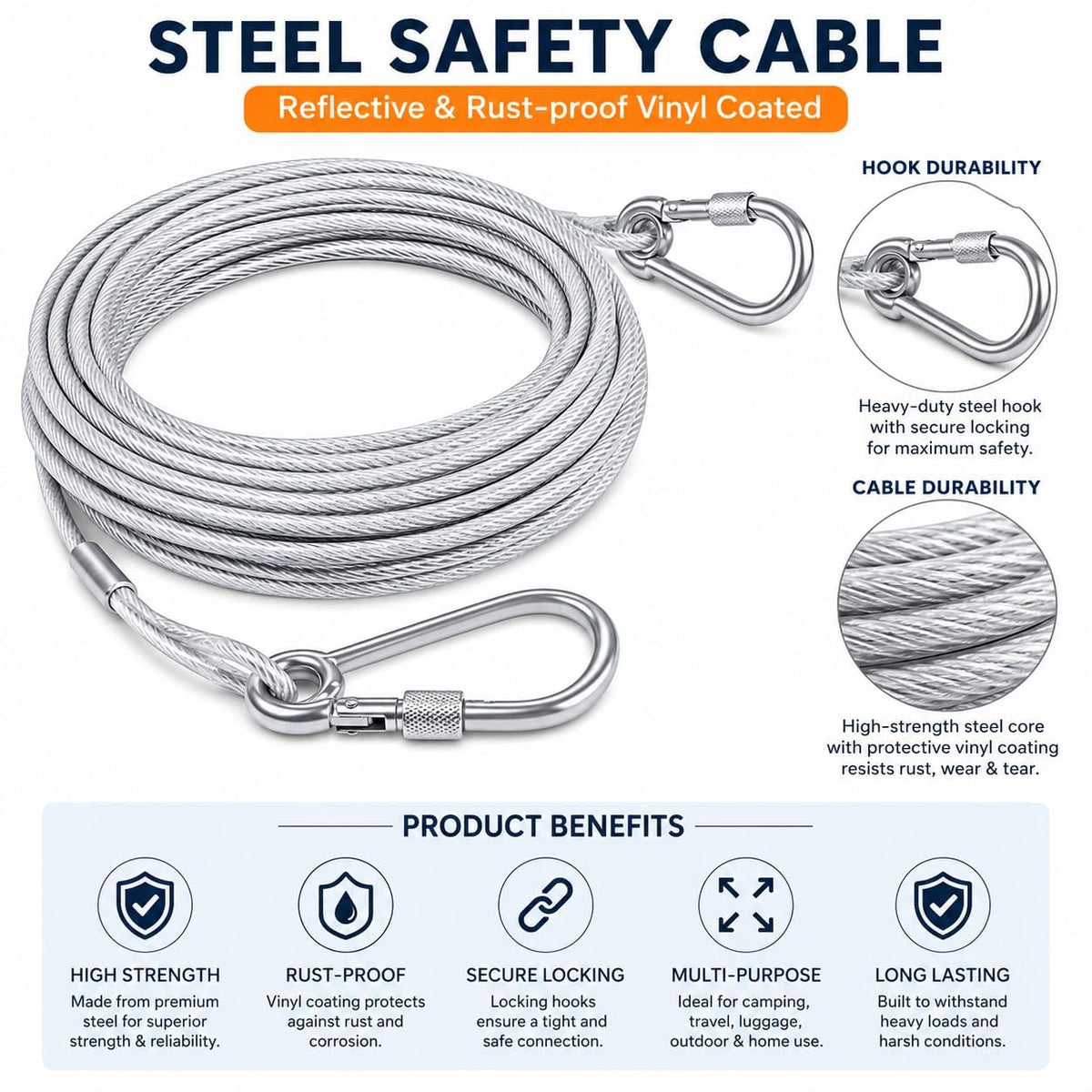Heavy Duty Multipurpose Stainless Steel Clothesline