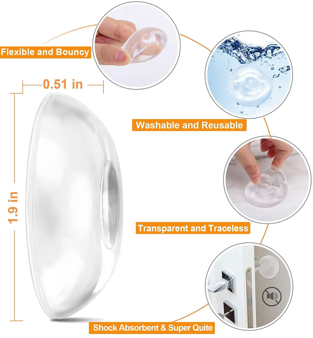 Silicon Door Stopper Wall Protector