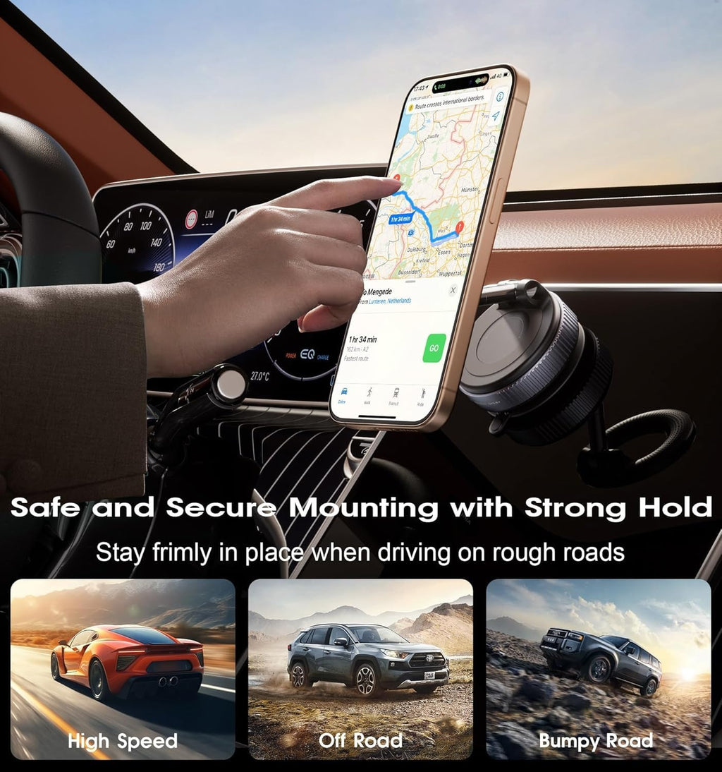 Magnetic Phone Ring Holder with Invisible Strap