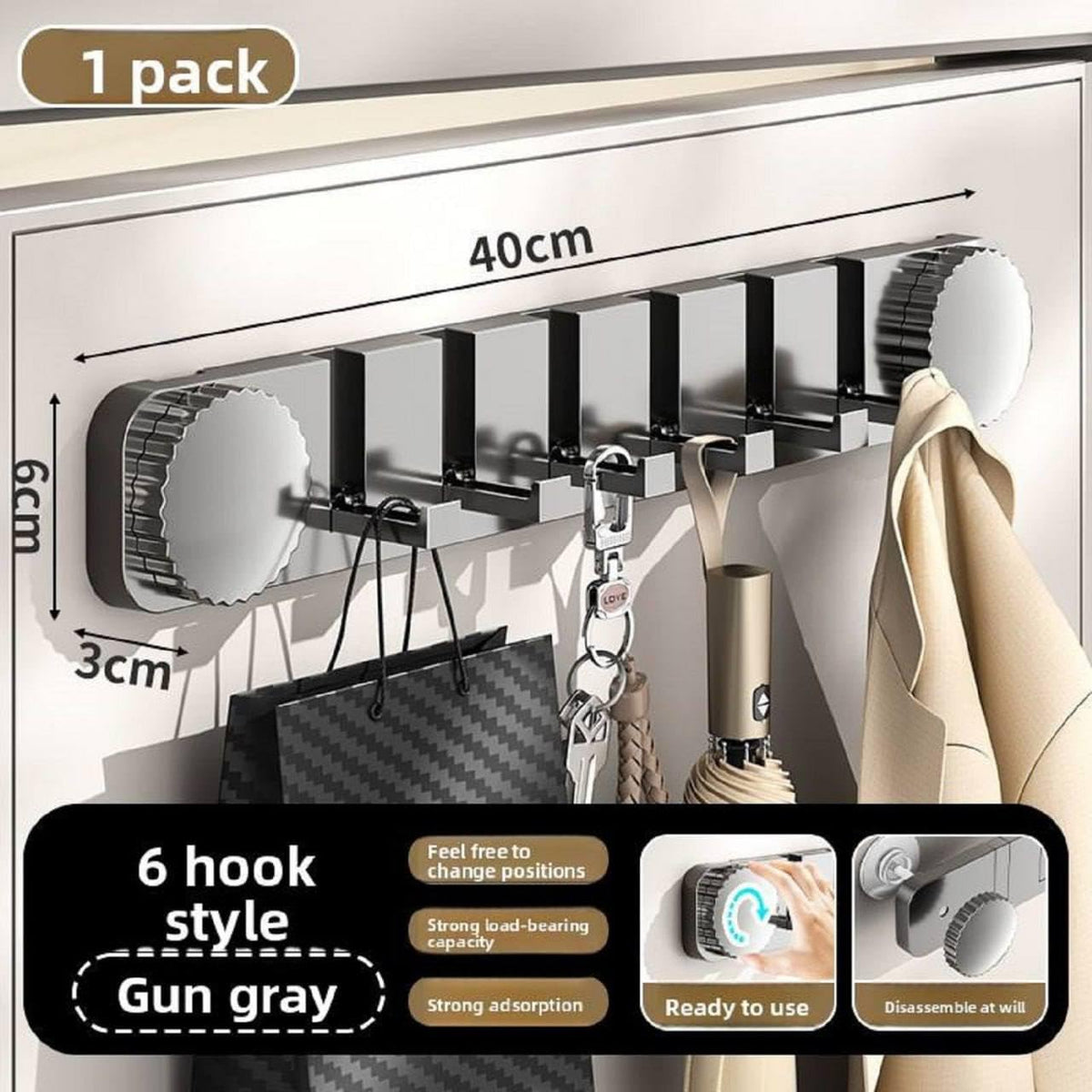Invisible Wall Mounted Clothes Hanger
