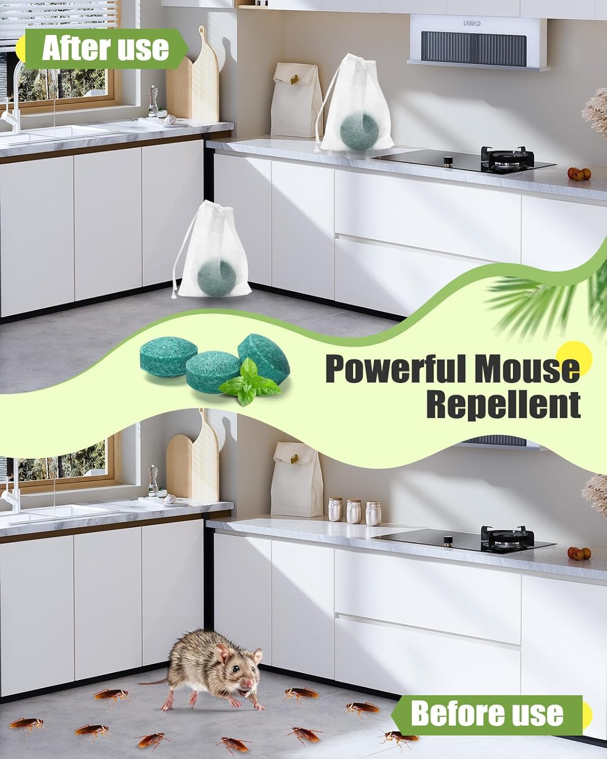 Gospire Rat Repellent for Car & Home Repel Mice Tablet