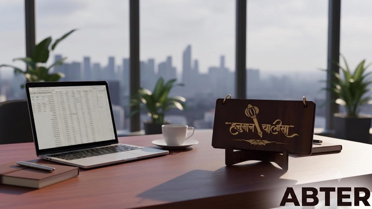 Hanuman Chalisa Wooden Book with Stand