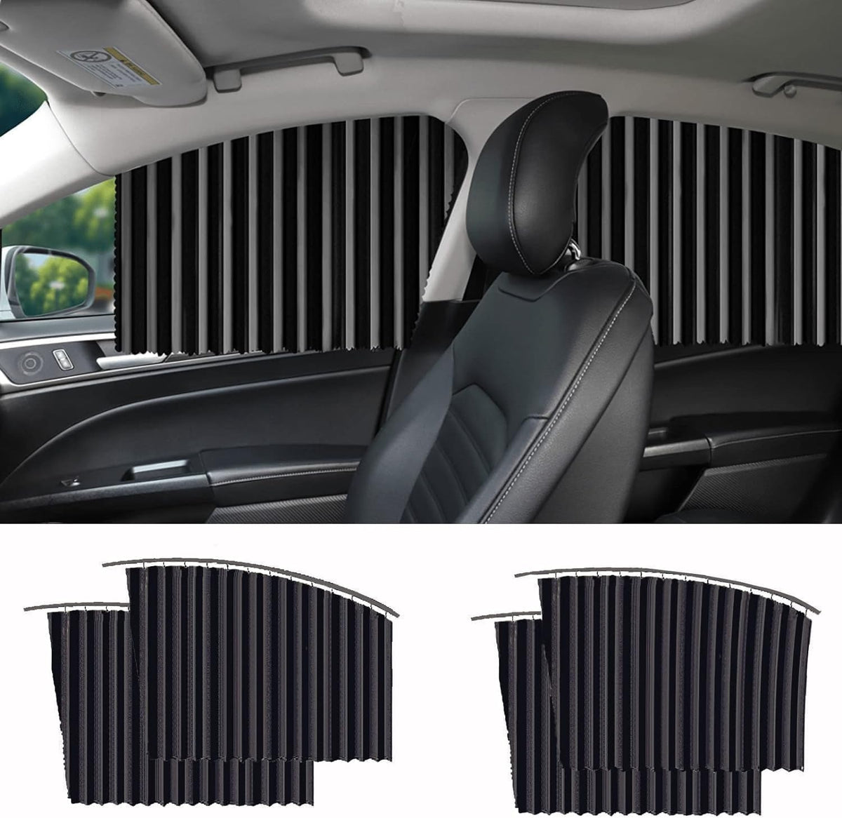 4 pcs Car Privacy Curtains